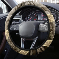 Orpheus Greek Mythology Lyre Musician Steering Wheel Cover Vintage Ancient Greek Meander Classical Statue