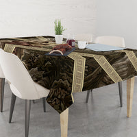 Orpheus Greek Mythology Lyre Musician Tablecloth Vintage Ancient Greek Meander Classical Statue