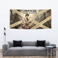 Orpheus Greek Mythology Lyre Musician Tapestry Vintage Ancient Greek Meander Classical Statue