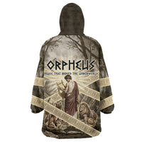 Orpheus Greek Mythology Lyre Musician Wearable Blanket Hoodie Vintage Ancient Greek Meander Classical Statue