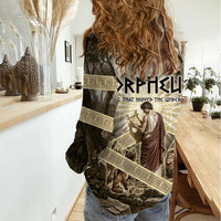 Orpheus Greek Mythology Lyre Musician Women Casual Shirt Vintage Ancient Greek Meander Classical Statue