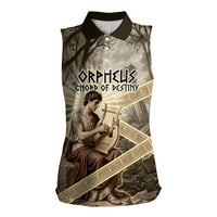 Orpheus Greek Mythology Lyre Musician Women Sleeveless Polo Shirt Vintage Ancient Greek Meander Classical Statue