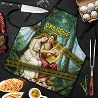 Orpheus And Eurydice Greek Mythology Lyre Apron Vintage Ancient Greek Meander Classical Statue