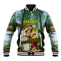Orpheus And Eurydice Greek Mythology Lyre Baseball Jacket Vintage Ancient Greek Meander Classical Statue