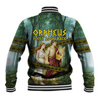 Orpheus And Eurydice Greek Mythology Lyre Baseball Jacket Vintage Ancient Greek Meander Classical Statue