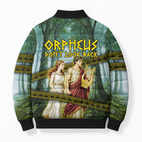 Orpheus And Eurydice Greek Mythology Lyre Bomber Puffer Jacket Vintage Ancient Greek Meander Classical Statue