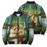 Orpheus And Eurydice Greek Mythology Lyre Bomber Puffer Jacket Vintage Ancient Greek Meander Classical Statue