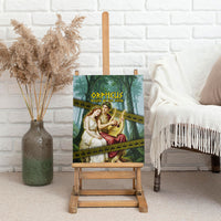 Orpheus And Eurydice Greek Mythology Lyre Canvas Wall Art Vintage Ancient Greek Meander Classical Statue