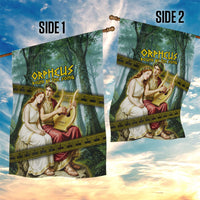 Orpheus And Eurydice Greek Mythology Lyre Garden Flag Vintage Ancient Greek Meander Classical Statue