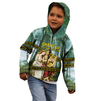 Orpheus And Eurydice Greek Mythology Lyre Kid Hoodie Vintage Ancient Greek Meander Classical Statue
