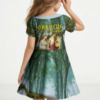 Orpheus And Eurydice Greek Mythology Lyre Kid Short Sleeve Dress Vintage Ancient Greek Meander Classical Statue