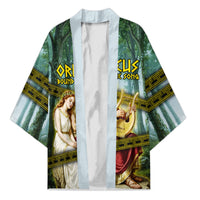 Orpheus And Eurydice Greek Mythology Lyre Kimono Vintage Ancient Greek Meander Classical Statue