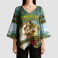 Orpheus And Eurydice Greek Mythology Lyre Kimono Sleeve Blouse Vintage Ancient Greek Meander Classical Statue