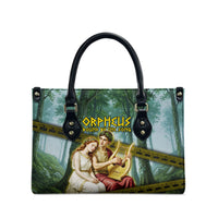 Orpheus And Eurydice Greek Mythology Lyre Leather Bag Vintage Ancient Greek Meander Classical Statue
