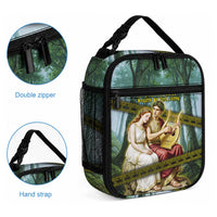 Orpheus And Eurydice Greek Mythology Lyre Lunch Bag Vintage Ancient Greek Meander Classical Statue