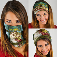 Orpheus And Eurydice Greek Mythology Lyre Neck Gaiter Vintage Ancient Greek Meander Classical Statue