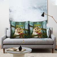 Orpheus And Eurydice Greek Mythology Lyre Pillow Cover Vintage Ancient Greek Meander Classical Statue