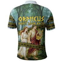 Orpheus And Eurydice Greek Mythology Lyre Polo Shirt Vintage Ancient Greek Meander Classical Statue