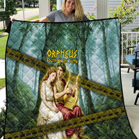 Orpheus And Eurydice Greek Mythology Lyre Quilt Vintage Ancient Greek Meander Classical Statue