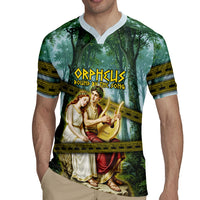 Orpheus And Eurydice Greek Mythology Lyre Rugby Jersey Vintage Ancient Greek Meander Classical Statue