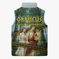 Orpheus And Eurydice Greek Mythology Lyre Sleeveless Puffer Jacket Vintage Ancient Greek Meander Classical Statue