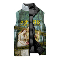 Orpheus And Eurydice Greek Mythology Lyre Sleeveless Puffer Jacket Vintage Ancient Greek Meander Classical Statue