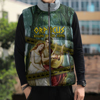Orpheus And Eurydice Greek Mythology Lyre Sleeveless Puffer Jacket Vintage Ancient Greek Meander Classical Statue