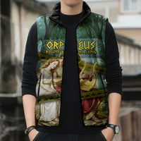 Orpheus And Eurydice Greek Mythology Lyre Sleeveless Puffer Jacket Vintage Ancient Greek Meander Classical Statue