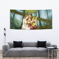 Orpheus And Eurydice Greek Mythology Lyre Tapestry Vintage Ancient Greek Meander Classical Statue