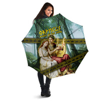 Orpheus And Eurydice Greek Mythology Lyre Umbrella Vintage Ancient Greek Meander Classical Statue