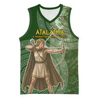 Atalanta Greek Mythology Huntress Archer Basketball Jersey Ancient Greek Meander Pattern