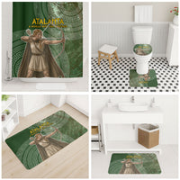 Atalanta Greek Mythology Huntress Archer Bathroom Set Ancient Greek Meander Pattern