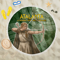 Atalanta Greek Mythology Huntress Archer Beach Blanket Ancient Greek Meander Pattern