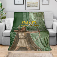 Atalanta Greek Mythology Huntress Archer Blanket Ancient Greek Meander Pattern