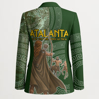 Atalanta Greek Mythology Huntress Archer Blazer Ancient Greek Meander Pattern