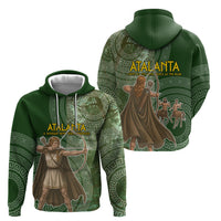 Atalanta Greek Mythology Huntress Archer Hoodie Ancient Greek Meander Pattern