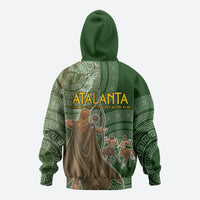 Atalanta Greek Mythology Huntress Archer Hoodie Ancient Greek Meander Pattern
