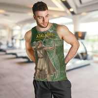 Atalanta Greek Mythology Huntress Archer Men Tank Top Ancient Greek Meander Pattern