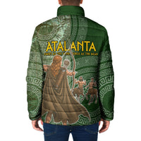 Atalanta Greek Mythology Huntress Archer Padded Jacket Ancient Greek Meander Pattern