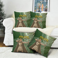 Atalanta Greek Mythology Huntress Archer Pillow Cover Ancient Greek Meander Pattern