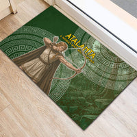 Atalanta Greek Mythology Huntress Archer Rubber Doormat Ancient Greek Meander Pattern
