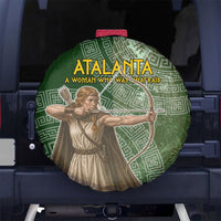Atalanta Greek Mythology Huntress Archer Spare Tire Cover Ancient Greek Meander Pattern