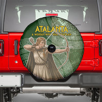 Atalanta Greek Mythology Huntress Archer Spare Tire Cover Ancient Greek Meander Pattern