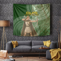 Atalanta Greek Mythology Huntress Archer Tapestry Ancient Greek Meander Pattern