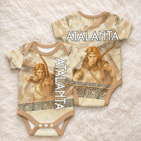 Atalanta Greek Mythology Huntress Archer Baby Onesie Ancient Greek Heroine Goddess Vintage Meander Artwork
