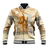 Atalanta Greek Mythology Huntress Archer Baseball Jacket Ancient Greek Heroine Goddess Vintage Meander Artwork