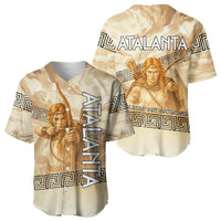 Atalanta Greek Mythology Huntress Archer Baseball Jersey Ancient Greek Heroine Goddess Vintage Meander Artwork