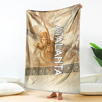 Atalanta Greek Mythology Huntress Archer Blanket Ancient Greek Heroine Goddess Vintage Meander Artwork