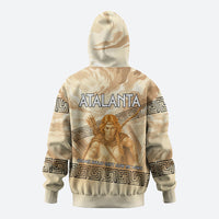 Atalanta Greek Mythology Huntress Archer Hoodie Ancient Greek Heroine Goddess Vintage Meander Artwork