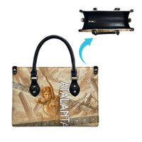 Atalanta Greek Mythology Huntress Archer Leather Bag Ancient Greek Heroine Goddess Vintage Meander Artwork